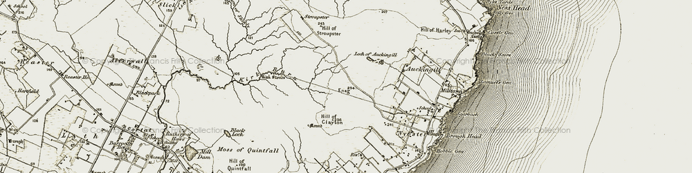 Old map of Enag in 1911-1912