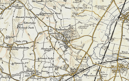 Old map of Enderby in 1901-1903