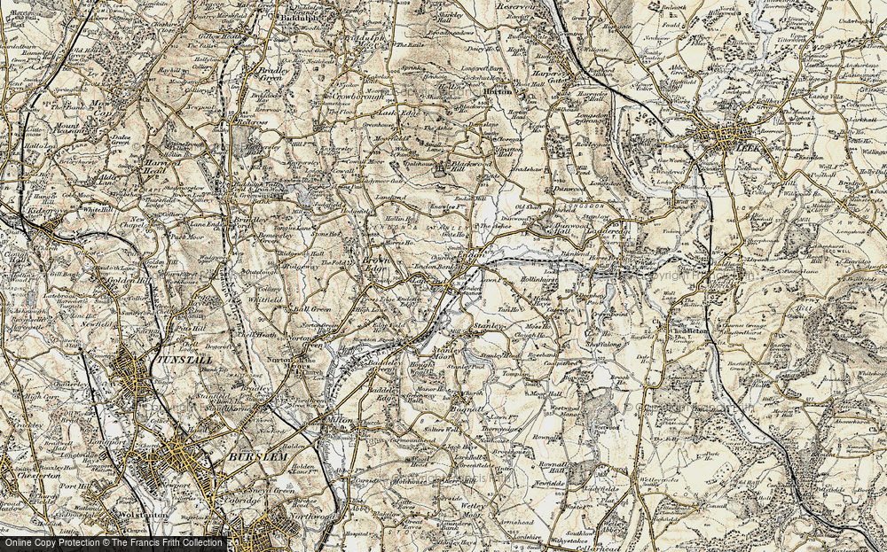 Old Map of Endon, 1902 in 1902