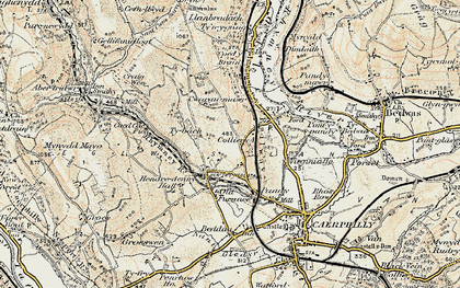 Old map of Energlyn in 1899-1900