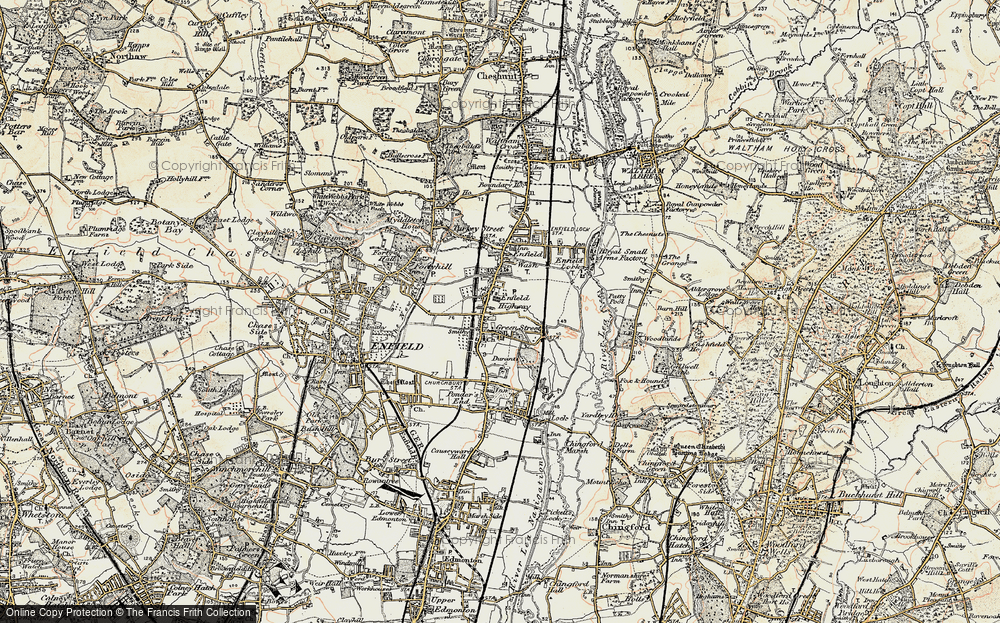 Old Map of Enfield Highway, 1897-1898 in 1897-1898