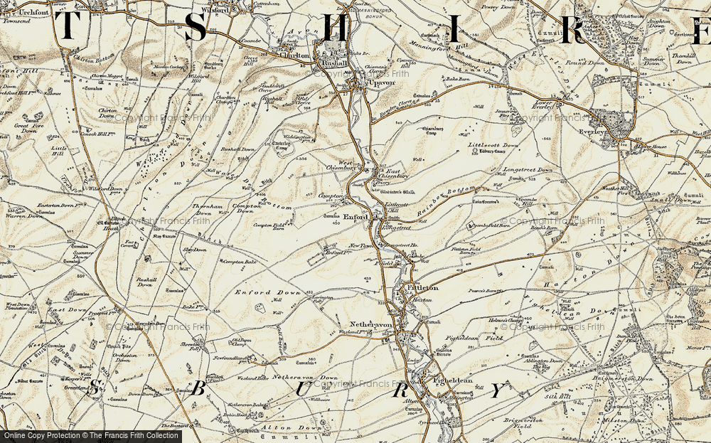 Old Map of Enford, 1897-1899 in 1897-1899