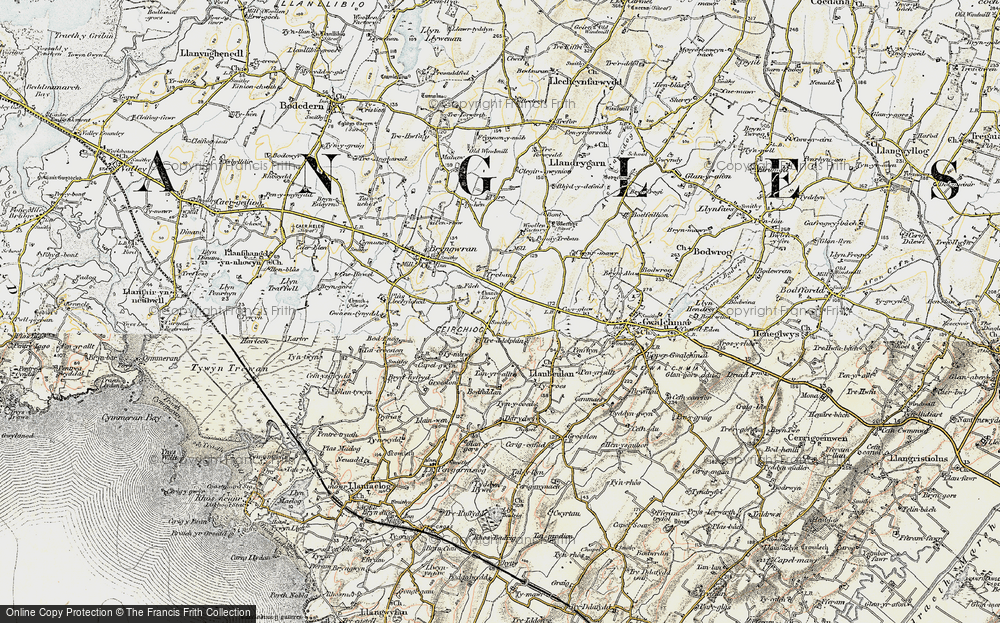 Old Map of Historic Map covering Bodfeddan in 1903-1910