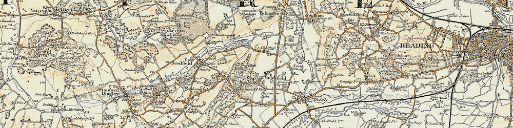 Old map of Englefield in 1897-1900