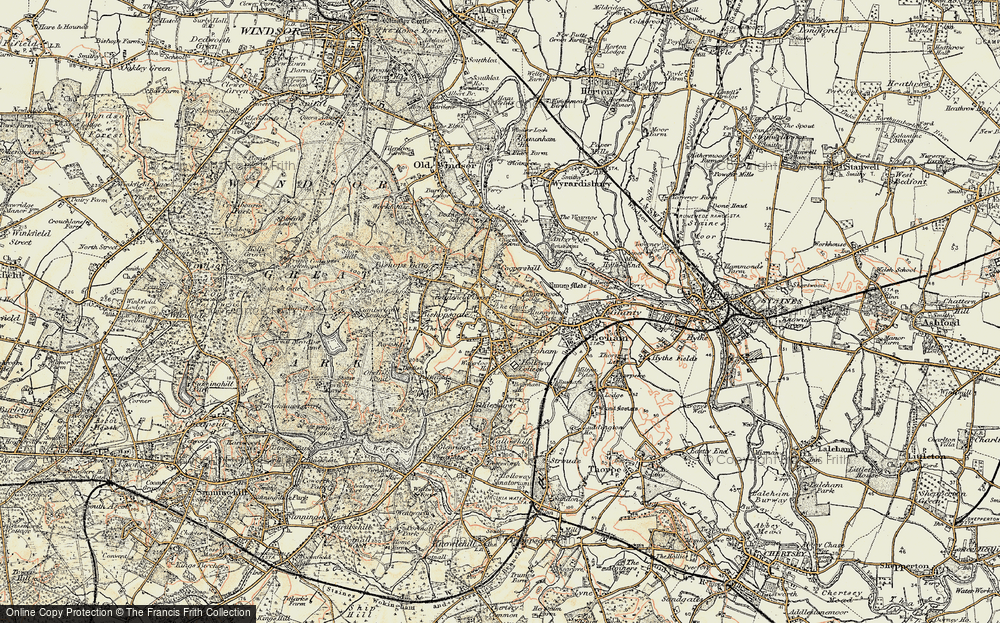 Old Map of Englefield Green, 1897-1909 in 1897-1909