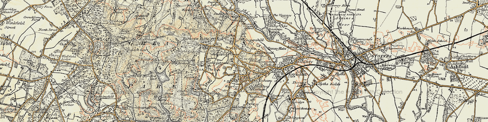Old map of Englefield Green in 1897-1909