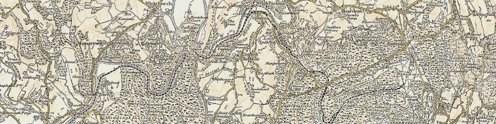 Old map of Bicknor Ct in 1899-1900
