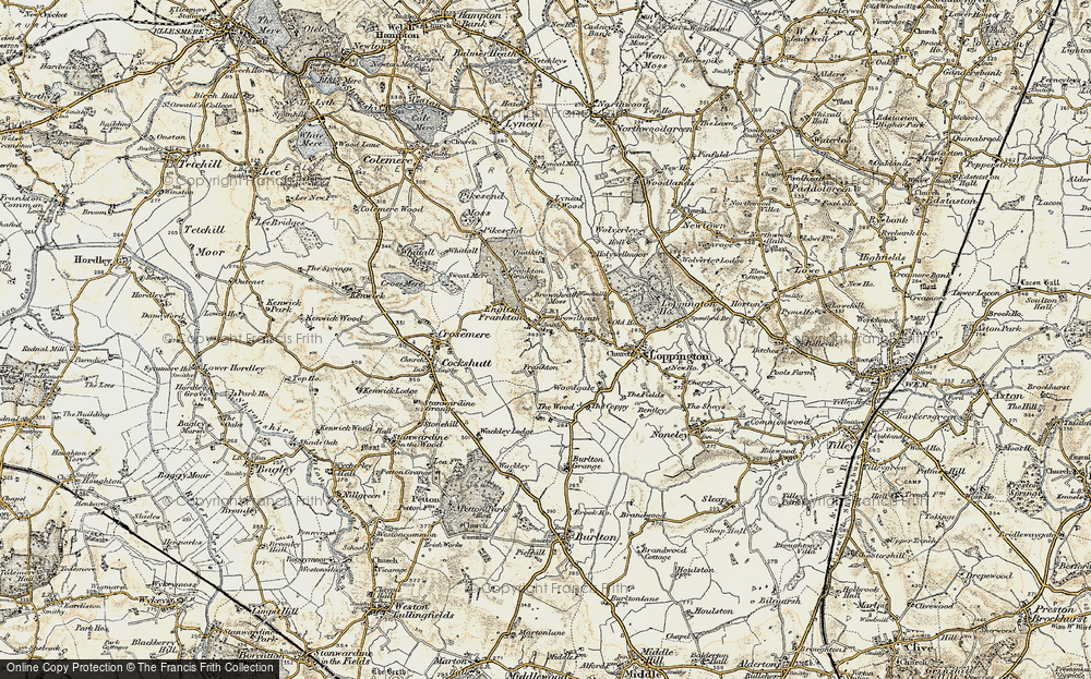 Old Map of English Frankton, 1902 in 1902