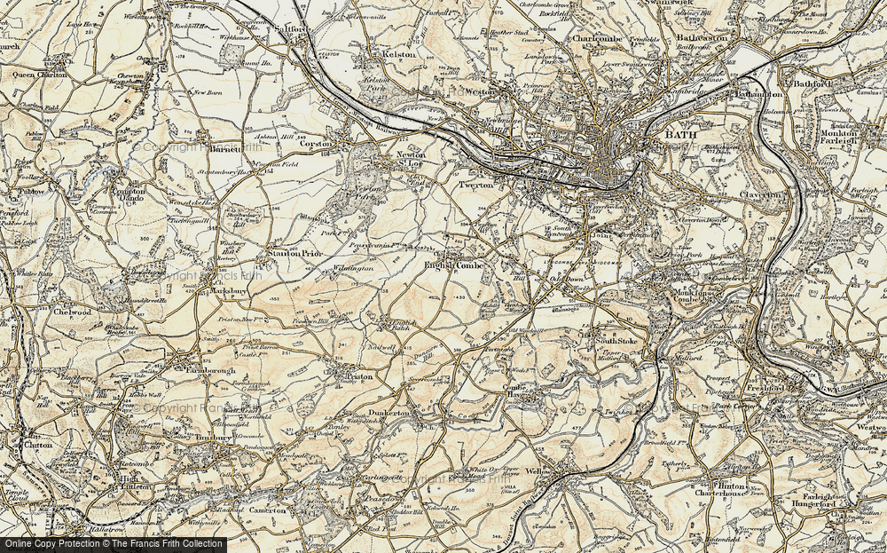 Old Map of Englishcombe, 1898-1899 in 1898-1899