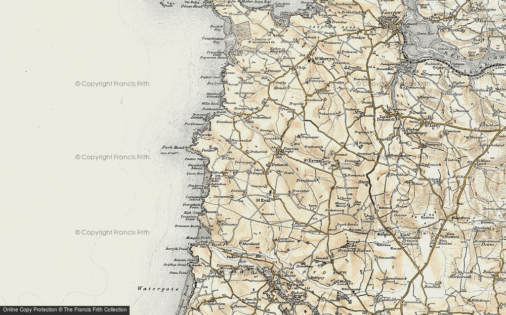 Old Map of Engollan, 1900 in 1900