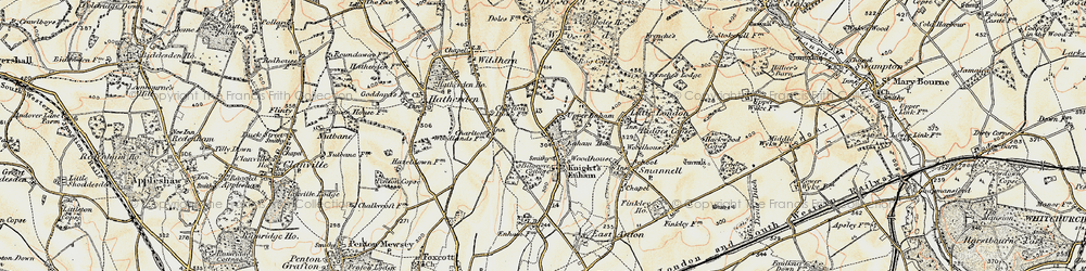Old map of Enham Alamein in 1897-1900