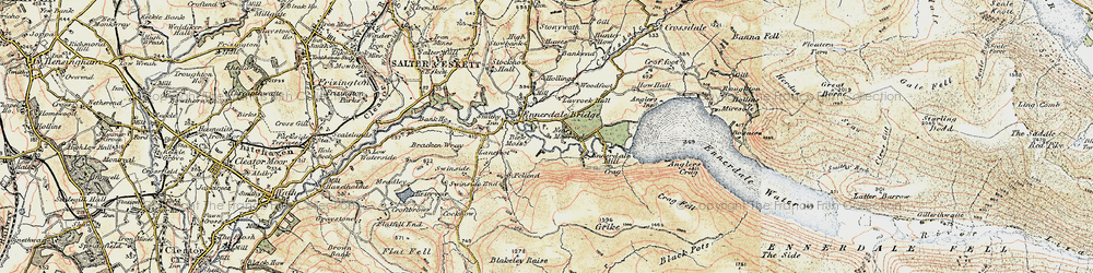 Old map of Lanefoot in 1901-1904