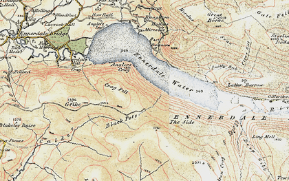 Old map of Bleaberry Gill in 1901-1904