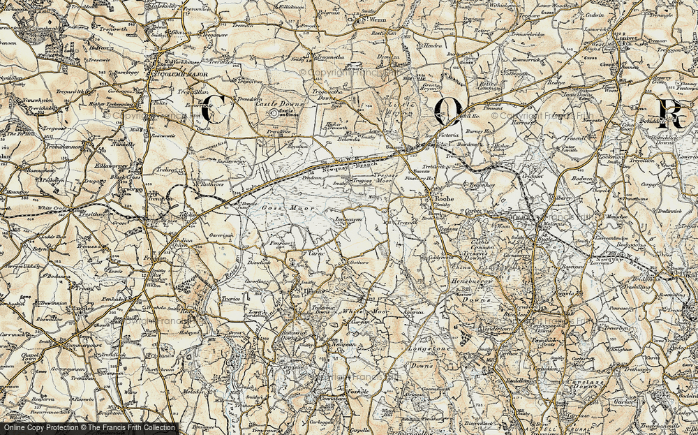 Old Map of Enniscaven, 1900 in 1900