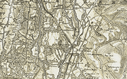 Old map of Auchensell Wood in 1904-1905