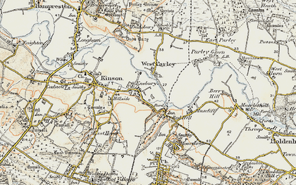 Old map of Ensbury in 1897-1909