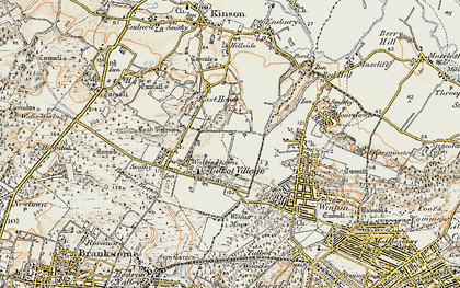 Old map of Ensbury Park in 1897-1909