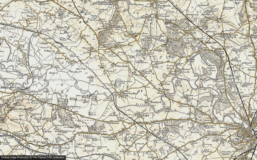 Old Map of Ensdon, 1902 in 1902