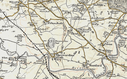 Old map of Ensdon in 1902