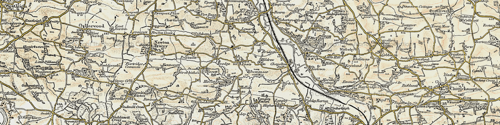 Old map of Ensis in 1900