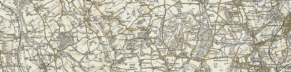 Old map of Enville in 1902
