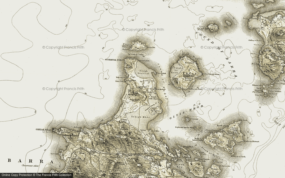 Old Map of Eòlaigearraidh, 1911 in 1911