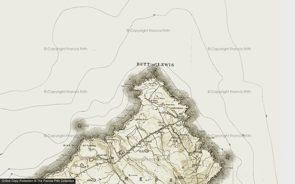 Old Map of Historic Map covering Bràighe Beag in 1911