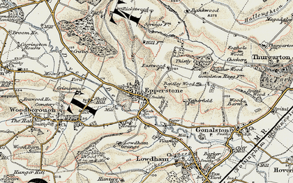 Old map of Epperstone in 1902