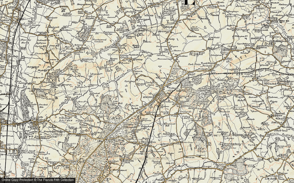 Old Map of Epping, 1897-1898 in 1897-1898