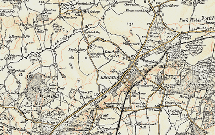 Old map of Epping in 1897-1898