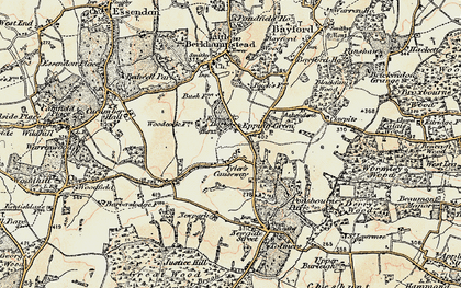 Old map of Epping Green in 1898