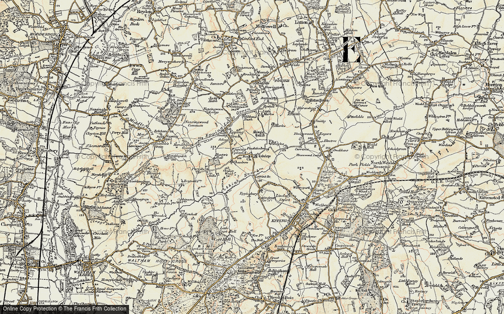 Old Map of Epping Upland, 1897-1898 in 1897-1898