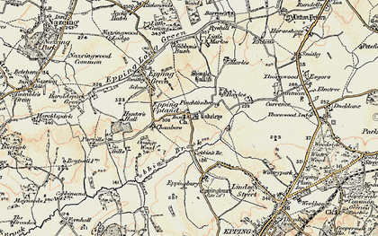Old map of Epping Upland in 1897-1898