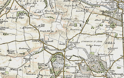 Old map of Eppleby in 1903-1904