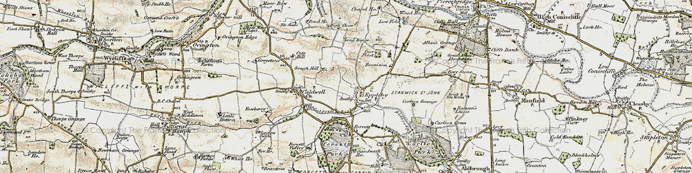 Old map of Eppleby in 1903-1904