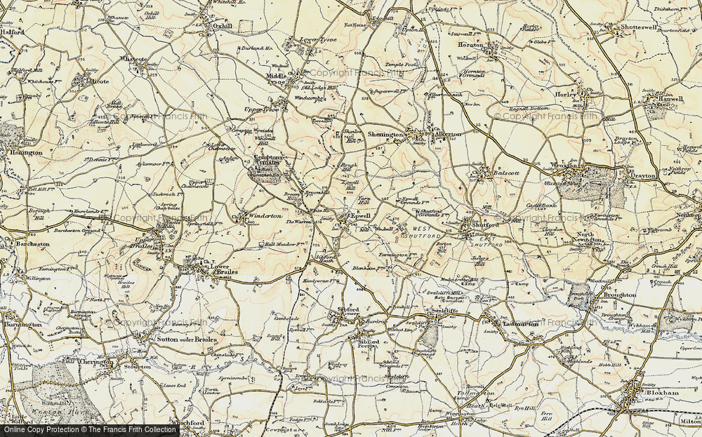Old Map of Historic Map covering Broom Hill in 1898-1901