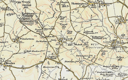 Old map of Broom Hill in 1898-1901
