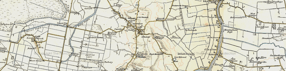 Old map of Epworth in 1903
