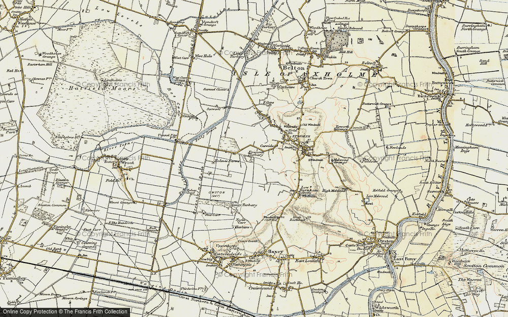 Old Map of Epworth Turbary, 1903 in 1903