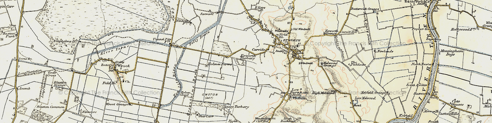 Old map of Epworth Turbary in 1903