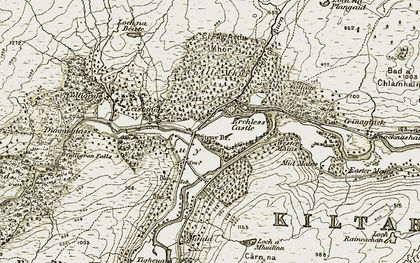 Old map of Leishmore in 1908-1912