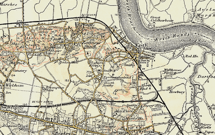 Old map of Erith in 1898