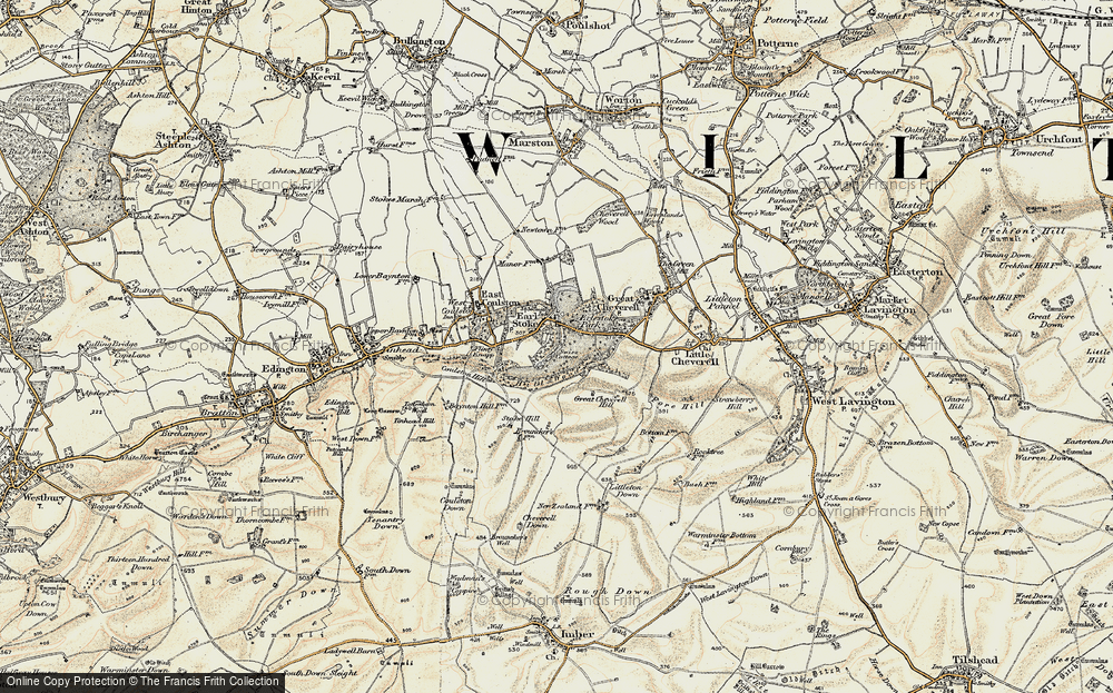 Old Map of Historic Map covering Barn Bottom in 1898-1899