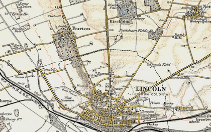 Old map of Ermine in 1902-1903