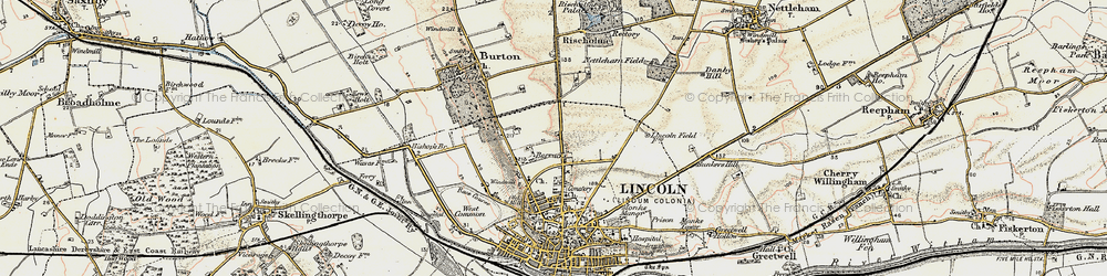 Old map of Ermine in 1902-1903