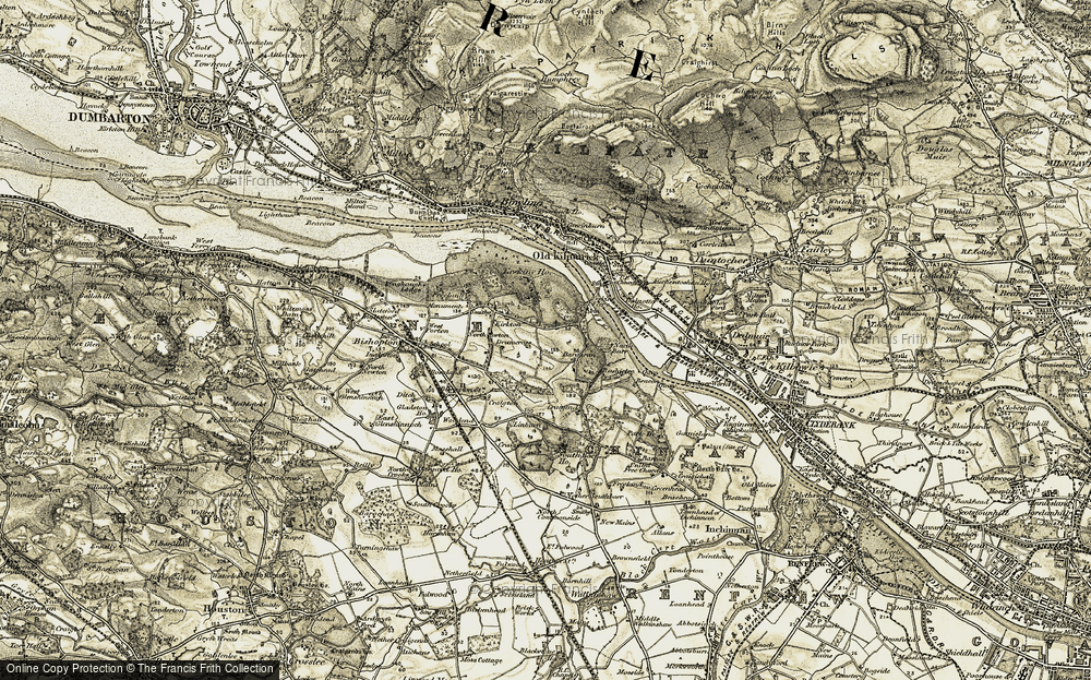 Old Map of Historic Map covering Linburn in 1905-1906