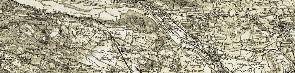 Old map of Erskine in 1905-1906