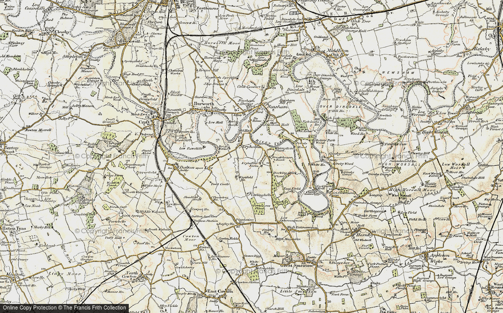 Old Map of Eryholme, 1903-1904 in 1903-1904