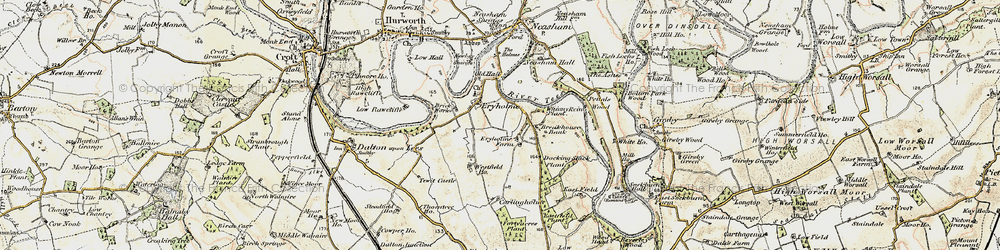 Old map of Westfields in 1903-1904