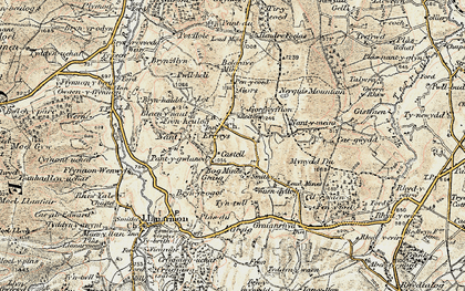 Old map of Eryrys in 1902-1903
